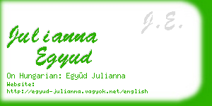 julianna egyud business card